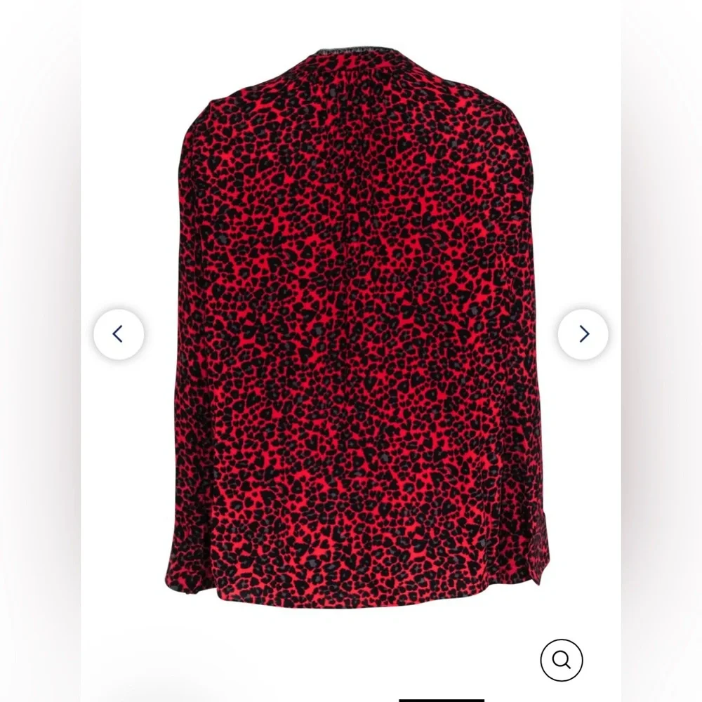 Zadig & Voltaire Tink LEO Leopard Print Tunic Blouse sz MEDIUM - Picture 5 of 10